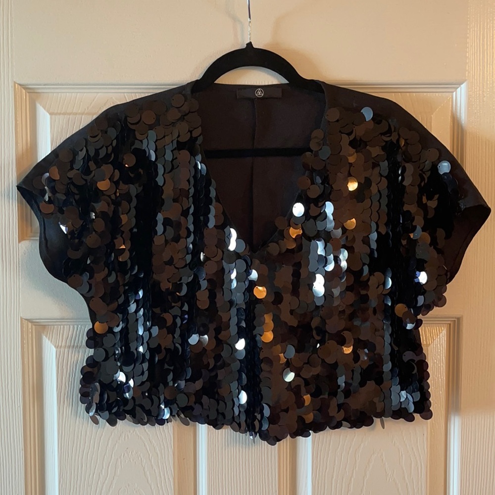 Missguided Sequin Crop Top